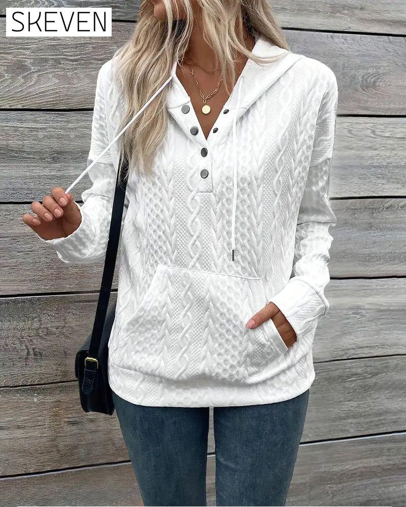 Hooded Drawstring Hoodie