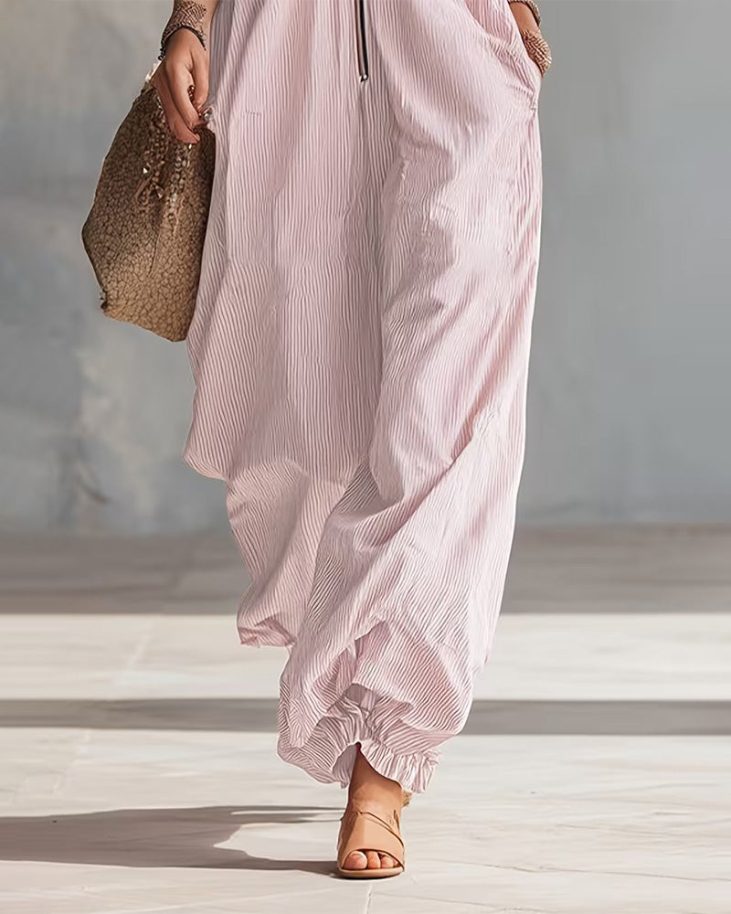 Striped Straps Jumpsuit