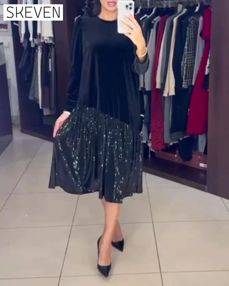 Lässiges Paillettenkleid