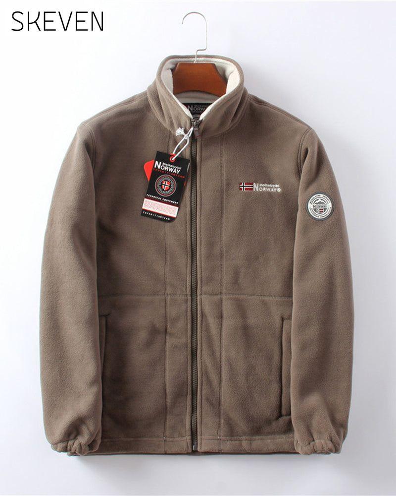 Doppellagige Herren-Fleecejacke &amp; 50 % Rabatt