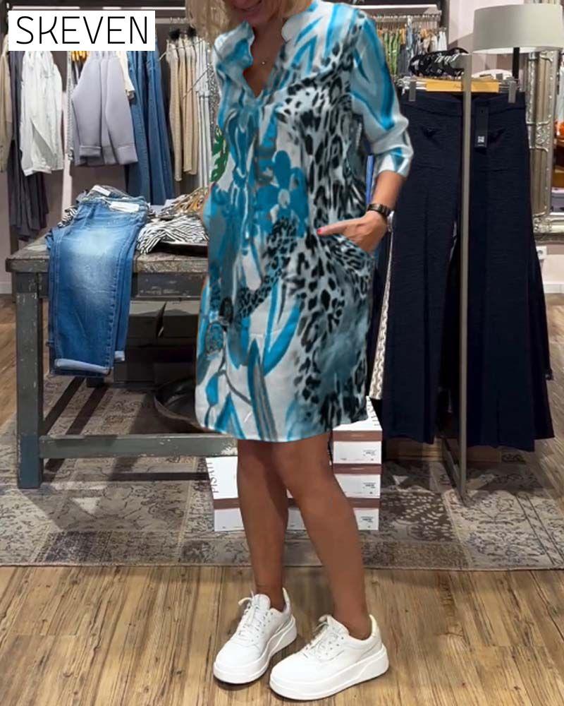 Women's daily casual color dress