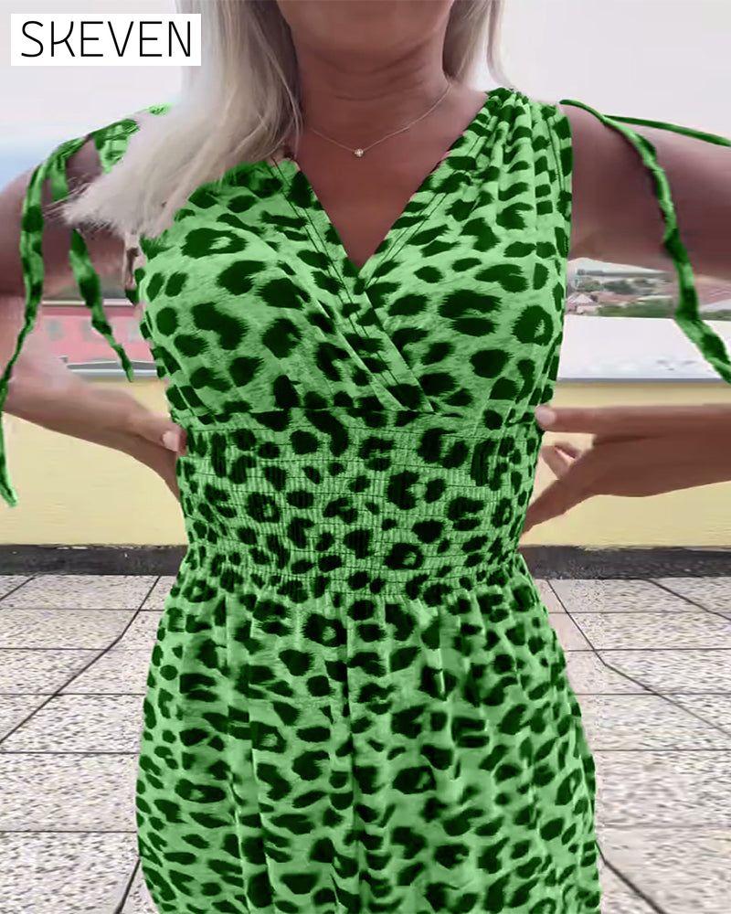 Leopard Print Sleeveless Dress