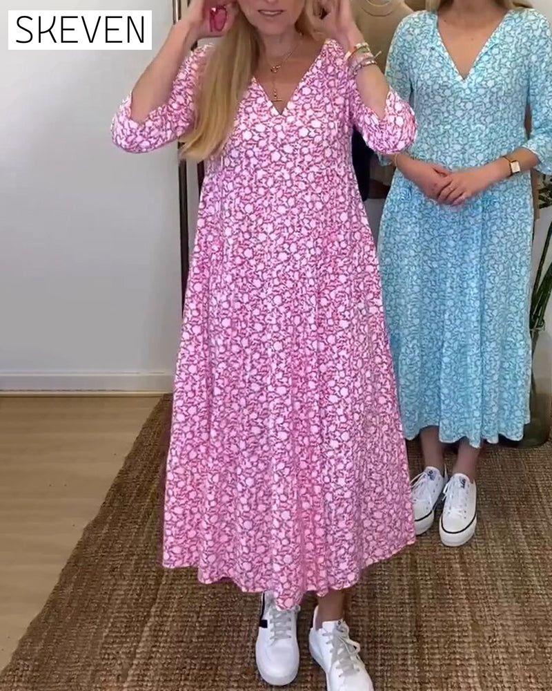 Floral print casual dress