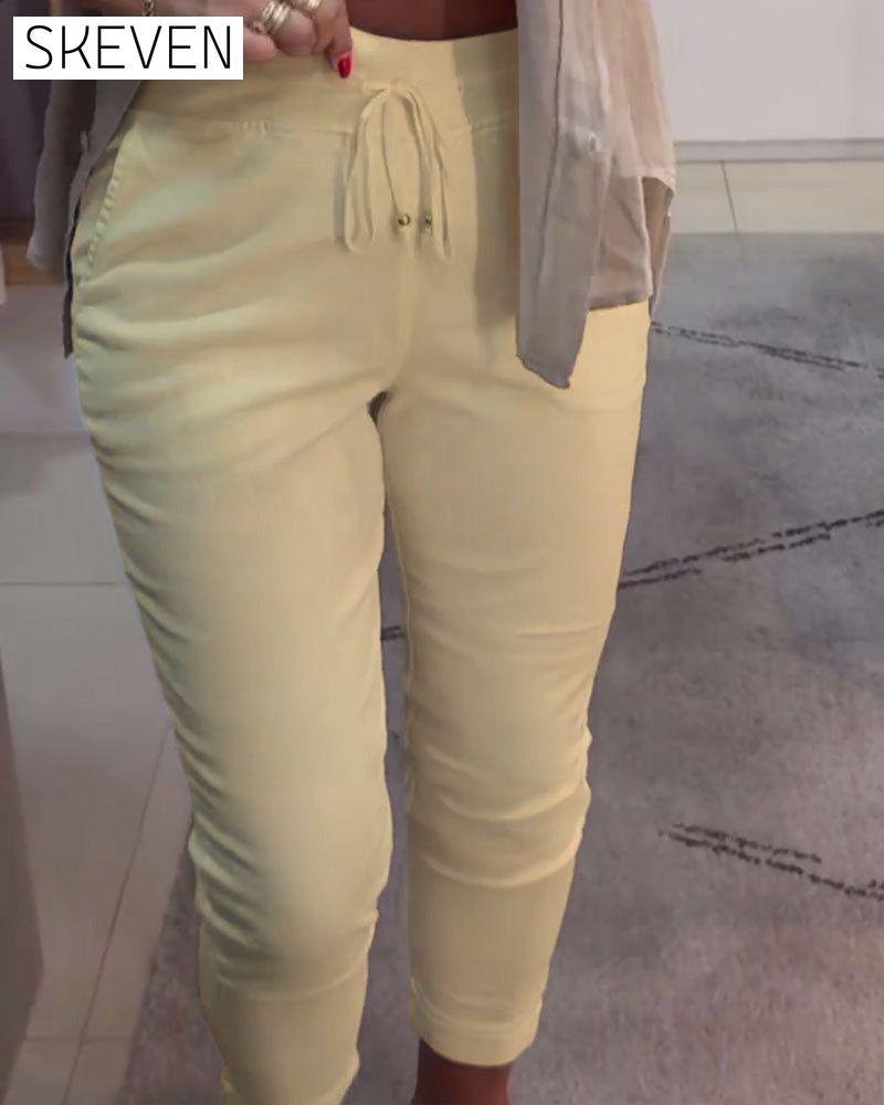 Drawstring Casual Pencil Pants
