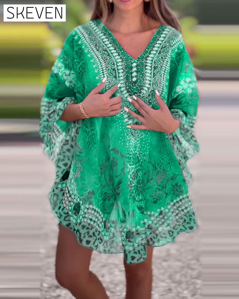 Ethnic Print Blouse