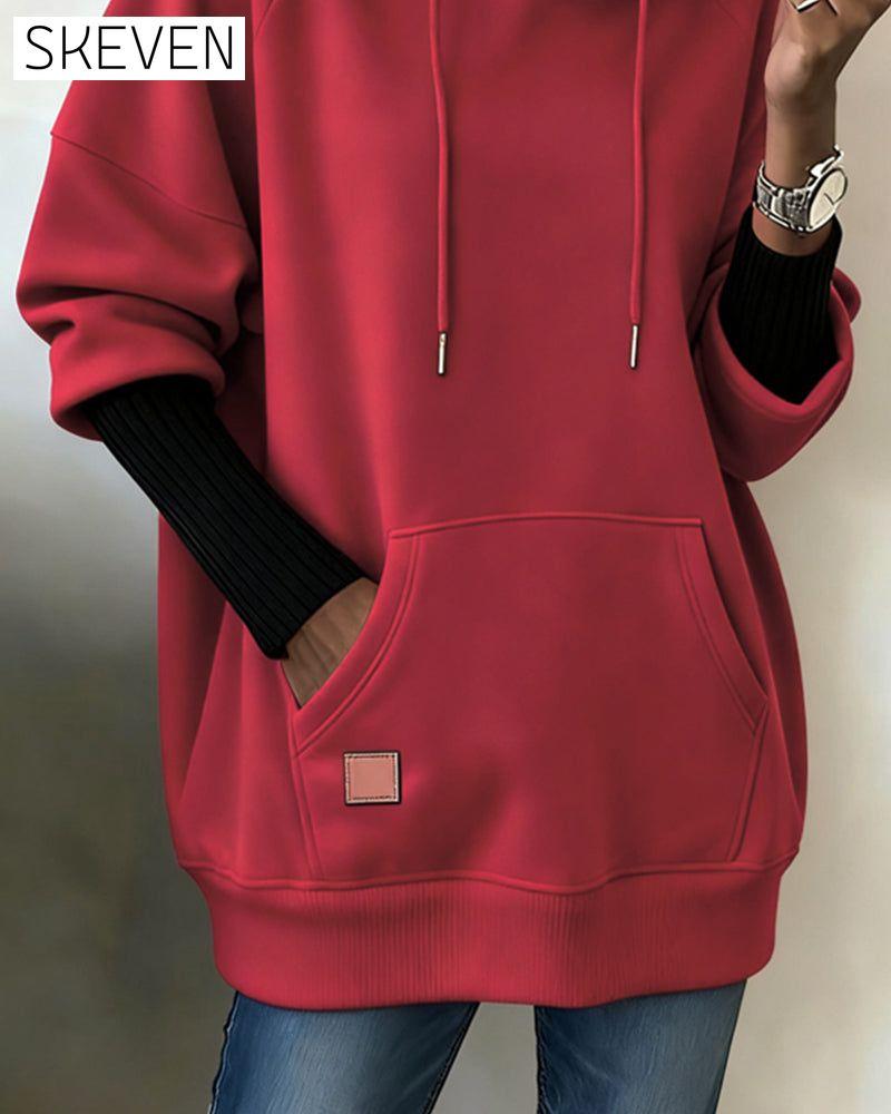 Loose Casual Hooded Sweatshirt