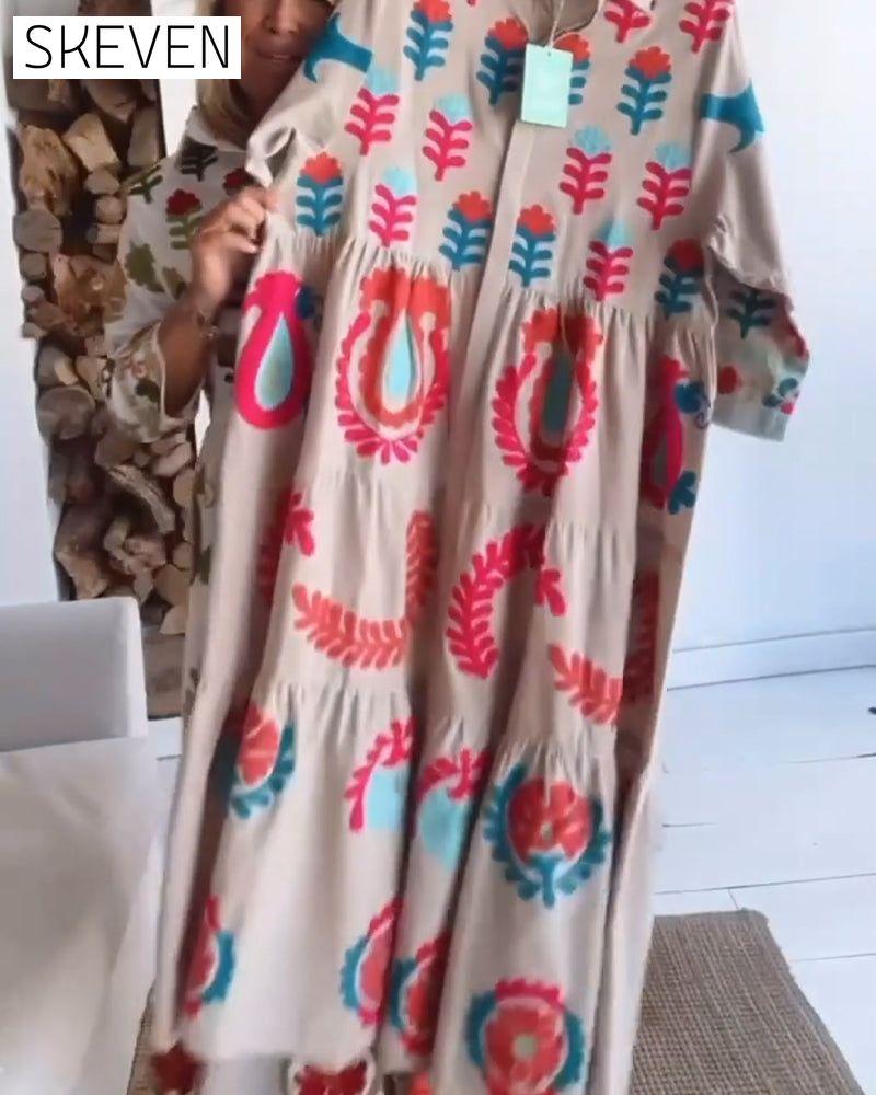 Floral Graphic Print Dress