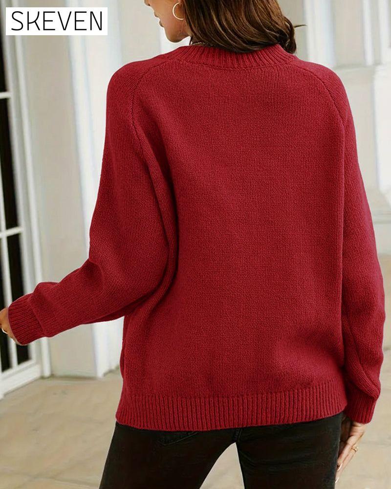 Button-Down Crew Neck Jumper