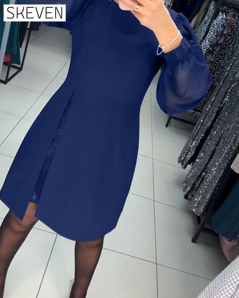 Elegantes einfarbiges Kleid