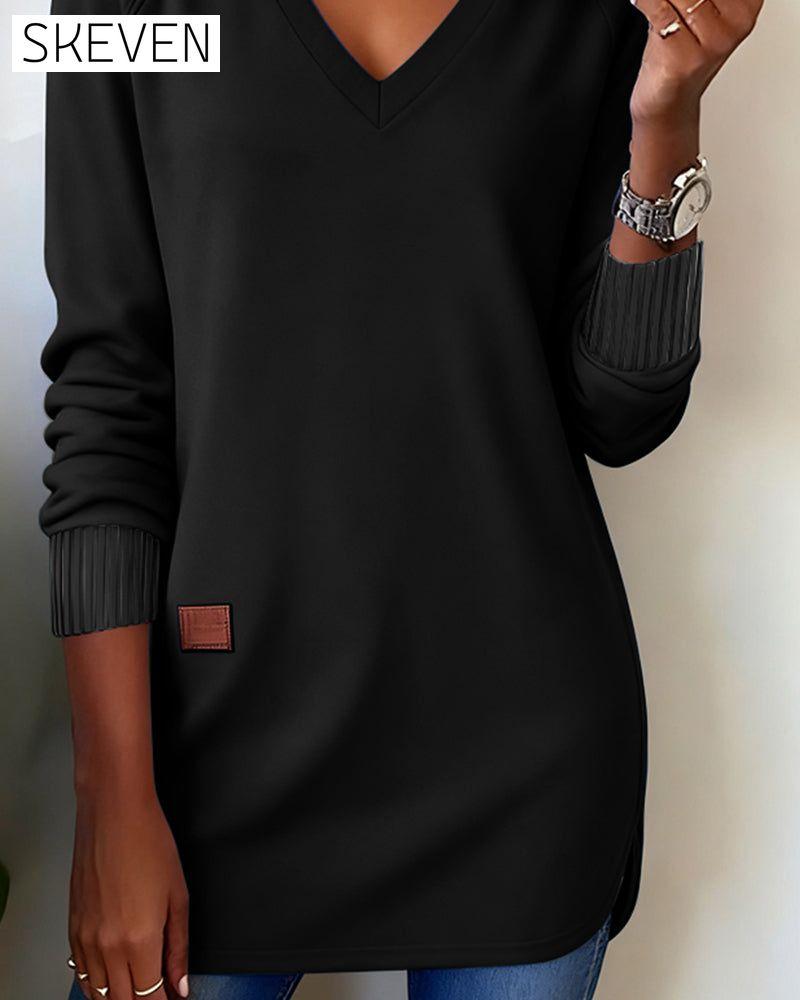 V-Neck Fashion Sweatshirt