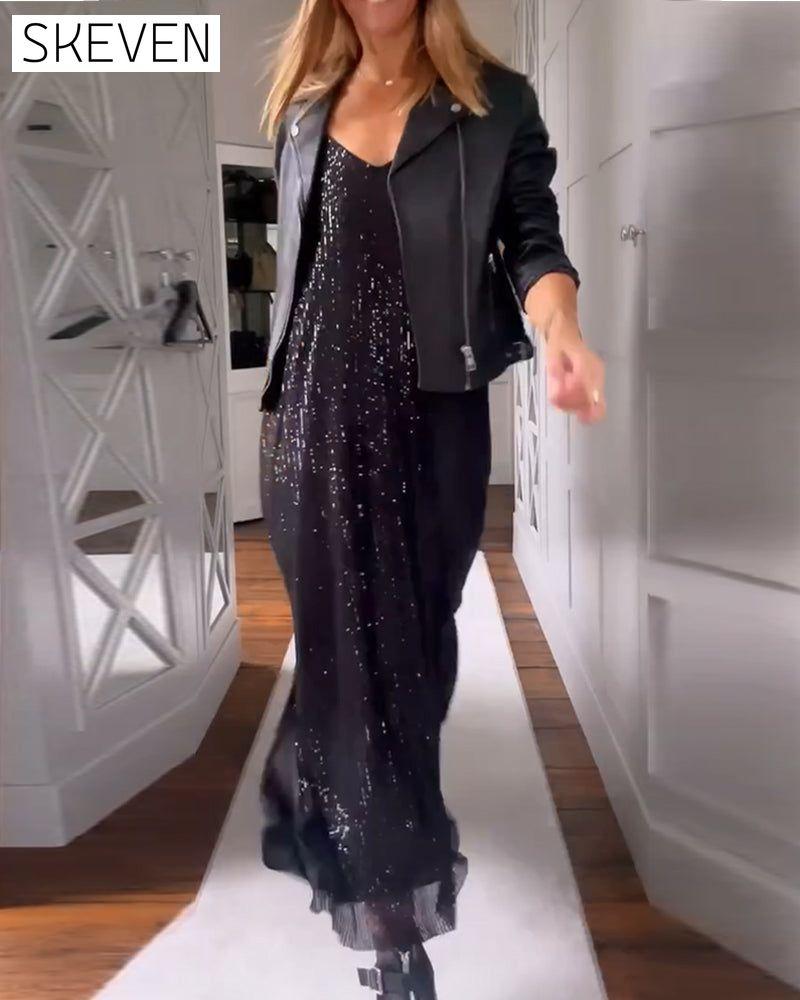 Casual sequin dress