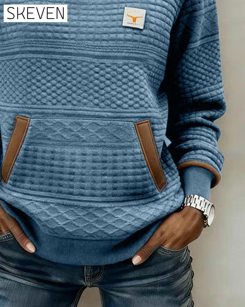 Sweatshirt mit Rundhalsausschnitt und Farbblockdesign