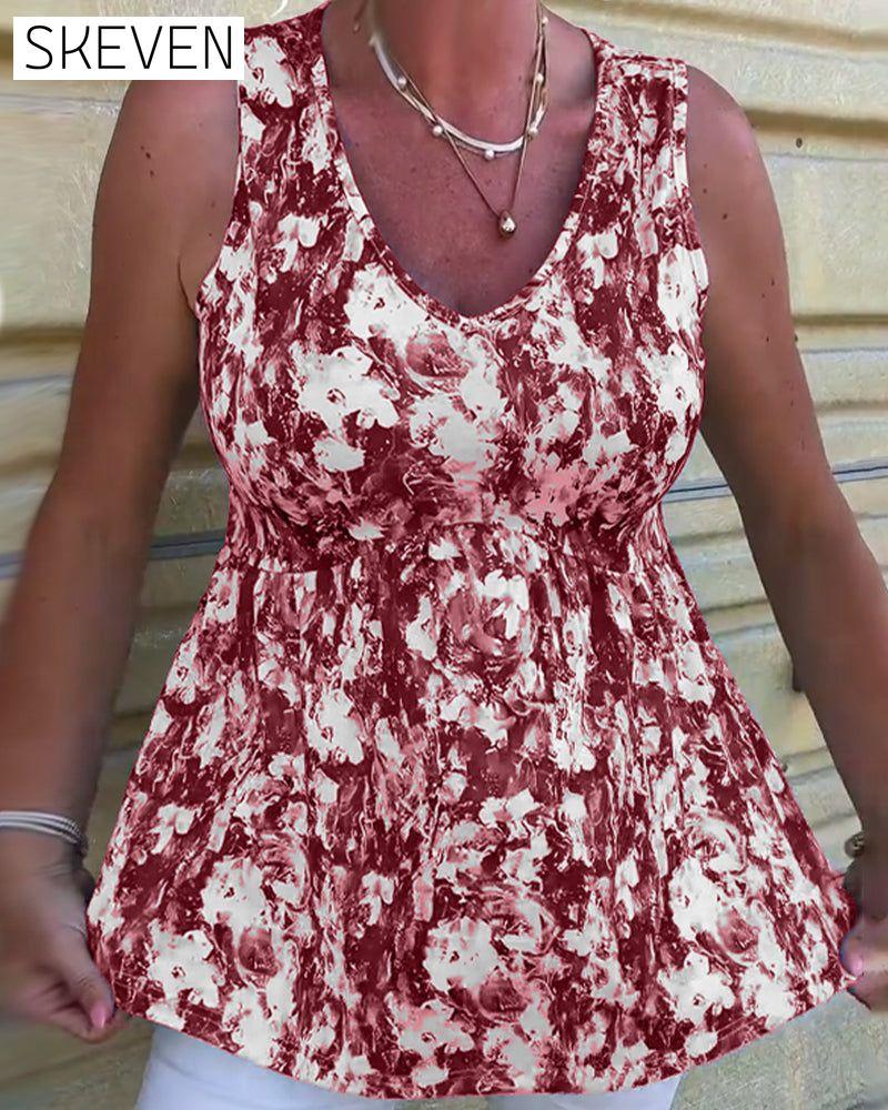Sexy Printed Sleeveless Tank Top