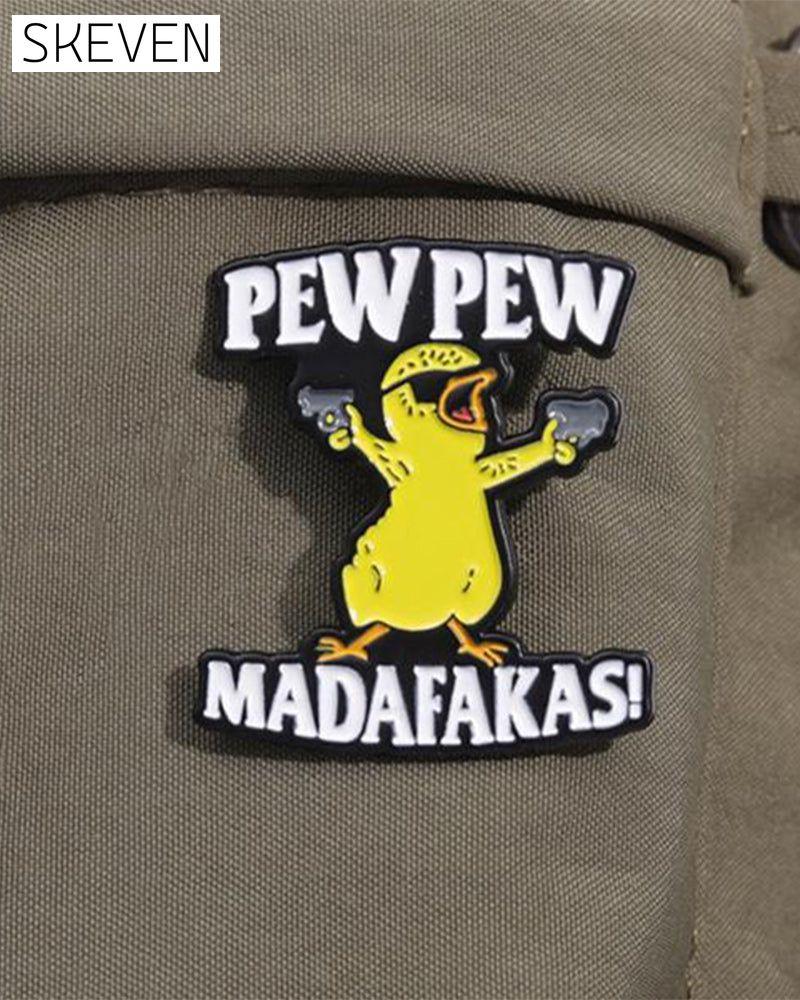 Letter & Cartoon Duck Design Brooch
