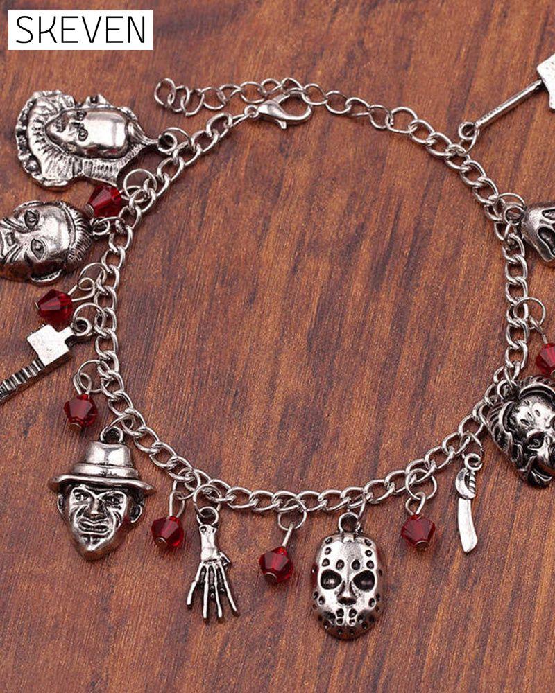 Halloween jason mask bracelet