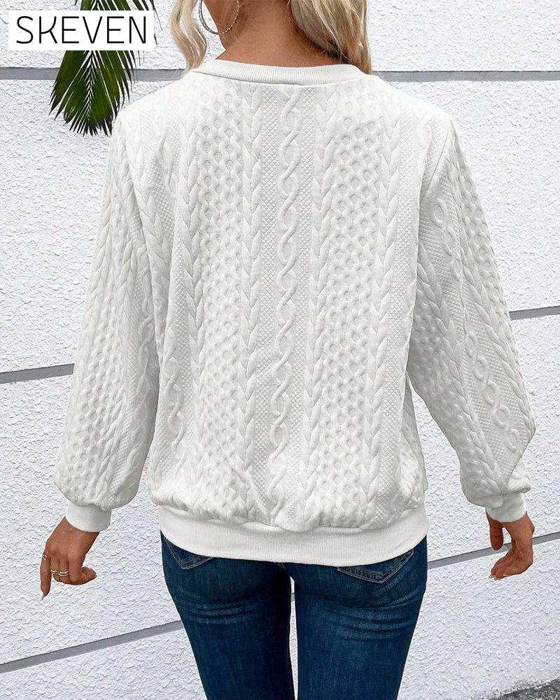 Casual solid color long sleeve zipper sweatshirt