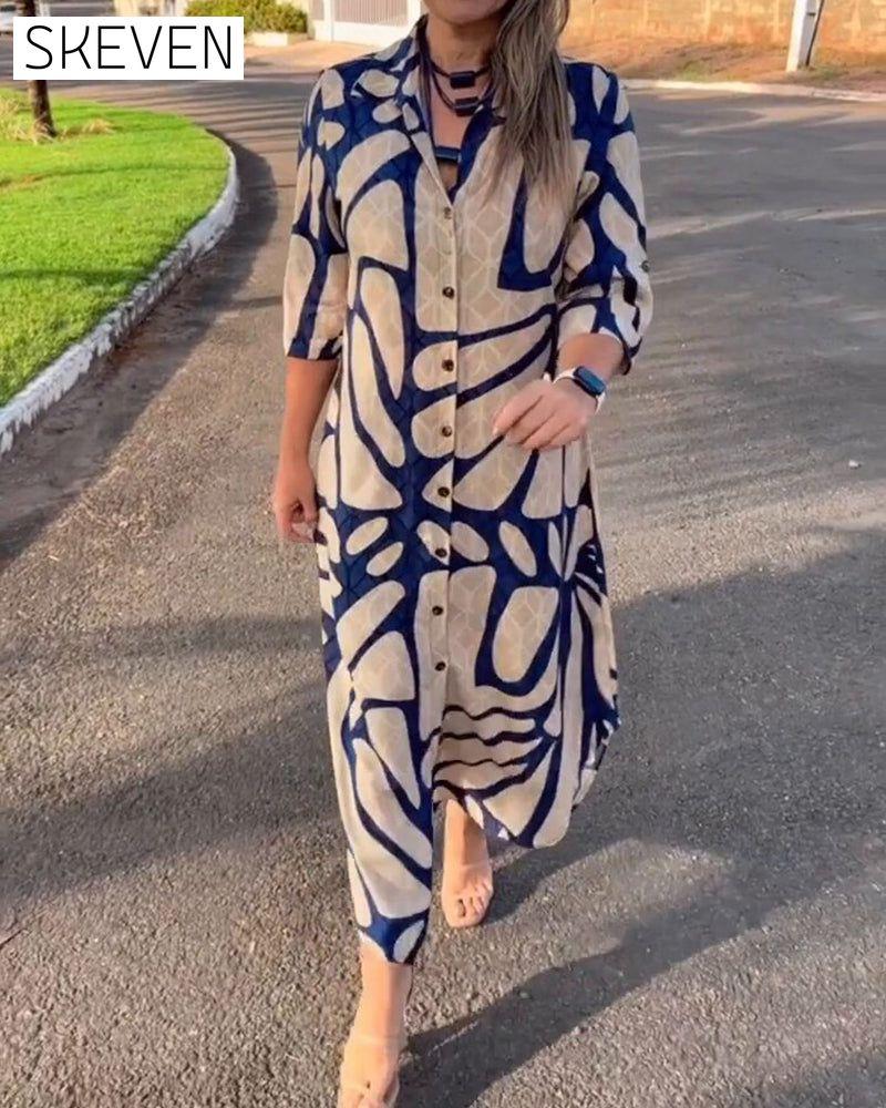 Fashion print shirt dress 23BF Casual Dresses Spring Summer