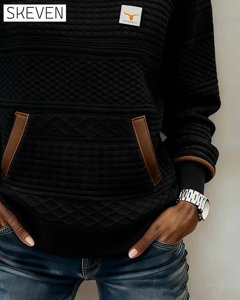 Sweatshirt mit Rundhalsausschnitt und Farbblockdesign