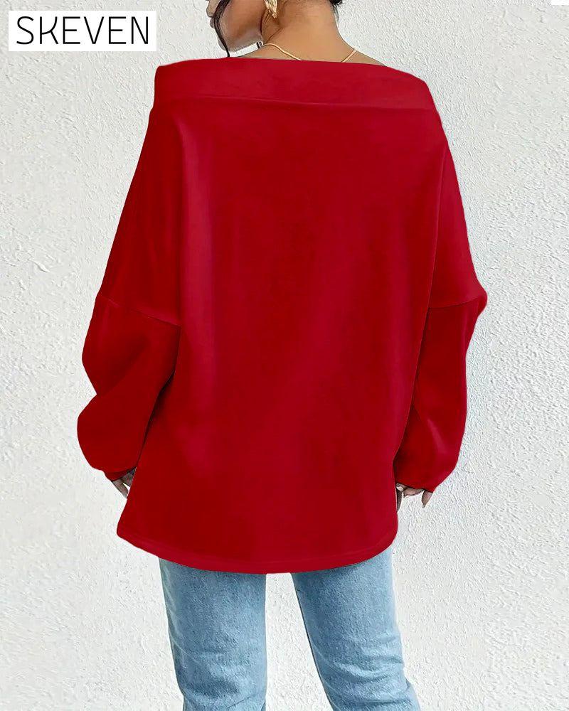 Modisches einfarbiges Sweatshirt