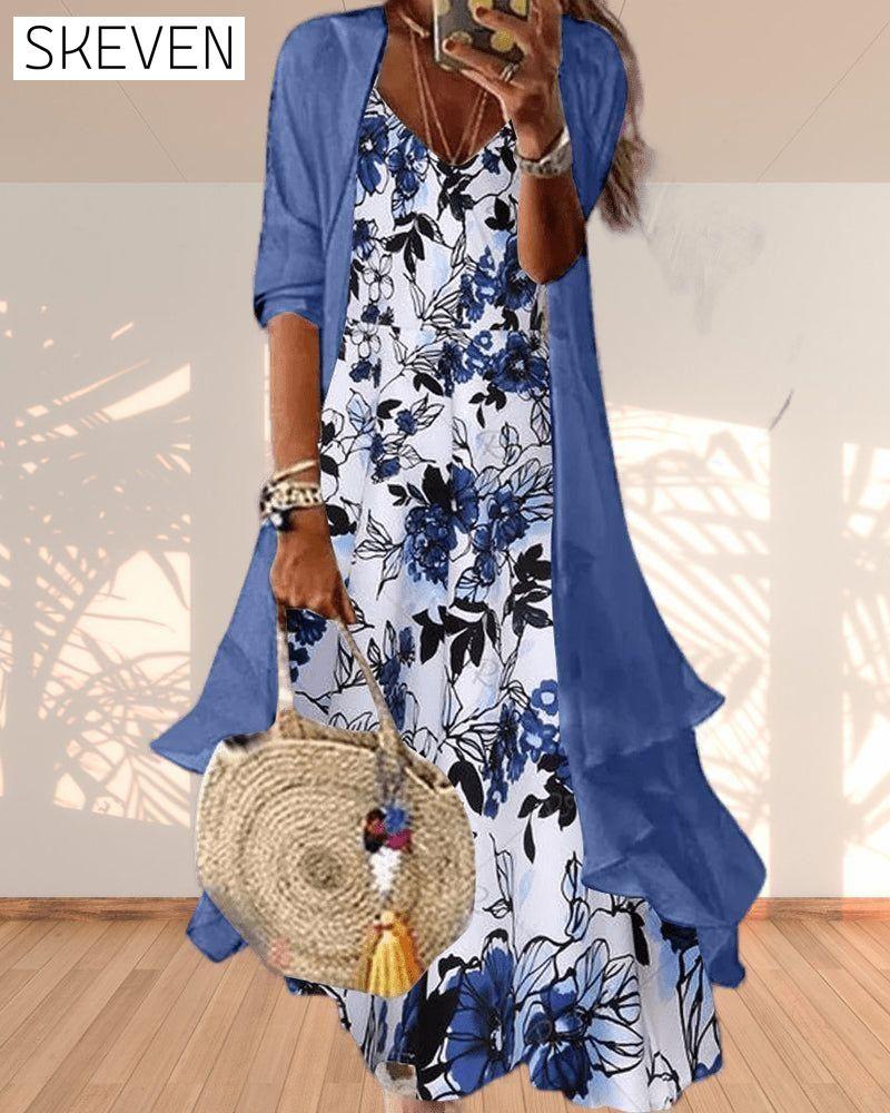 Floral print two-piece set 23BF Casual Dresses Clothes Dresses Spring Summer Two-Piece Sets