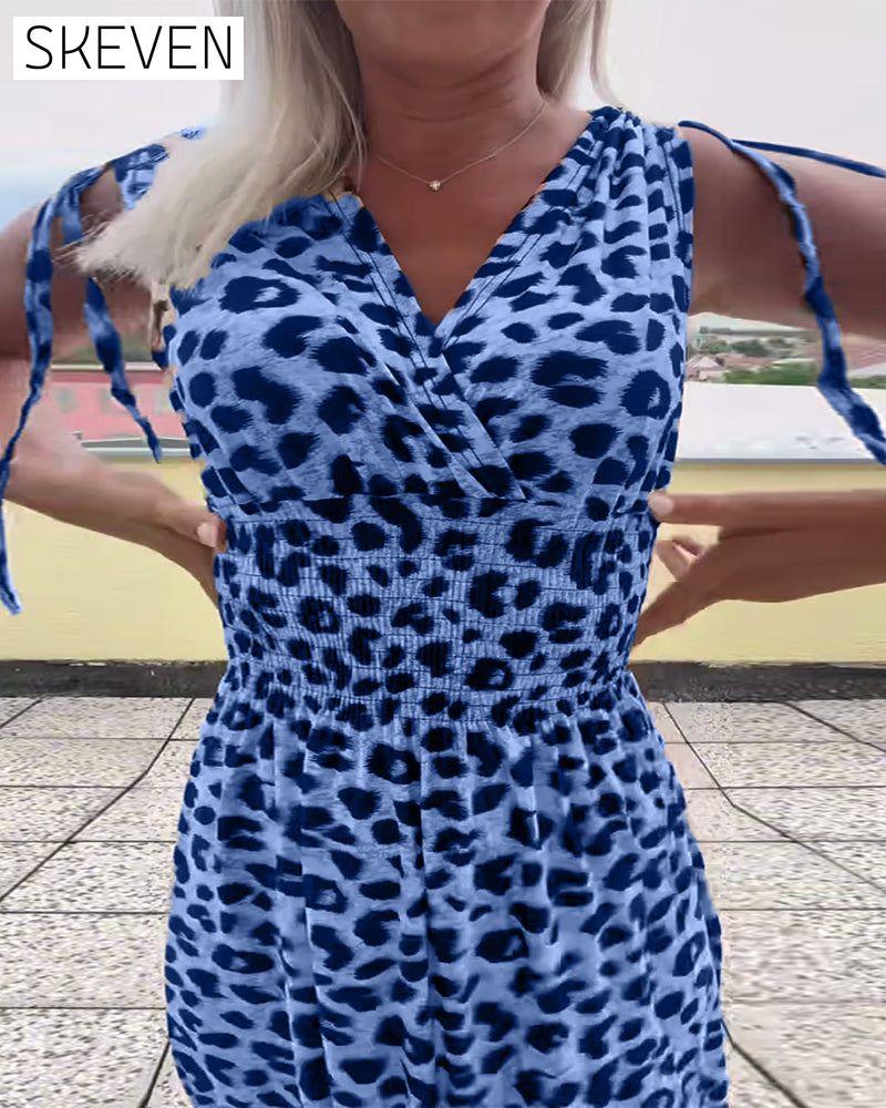 Leopard Print Sleeveless Dress