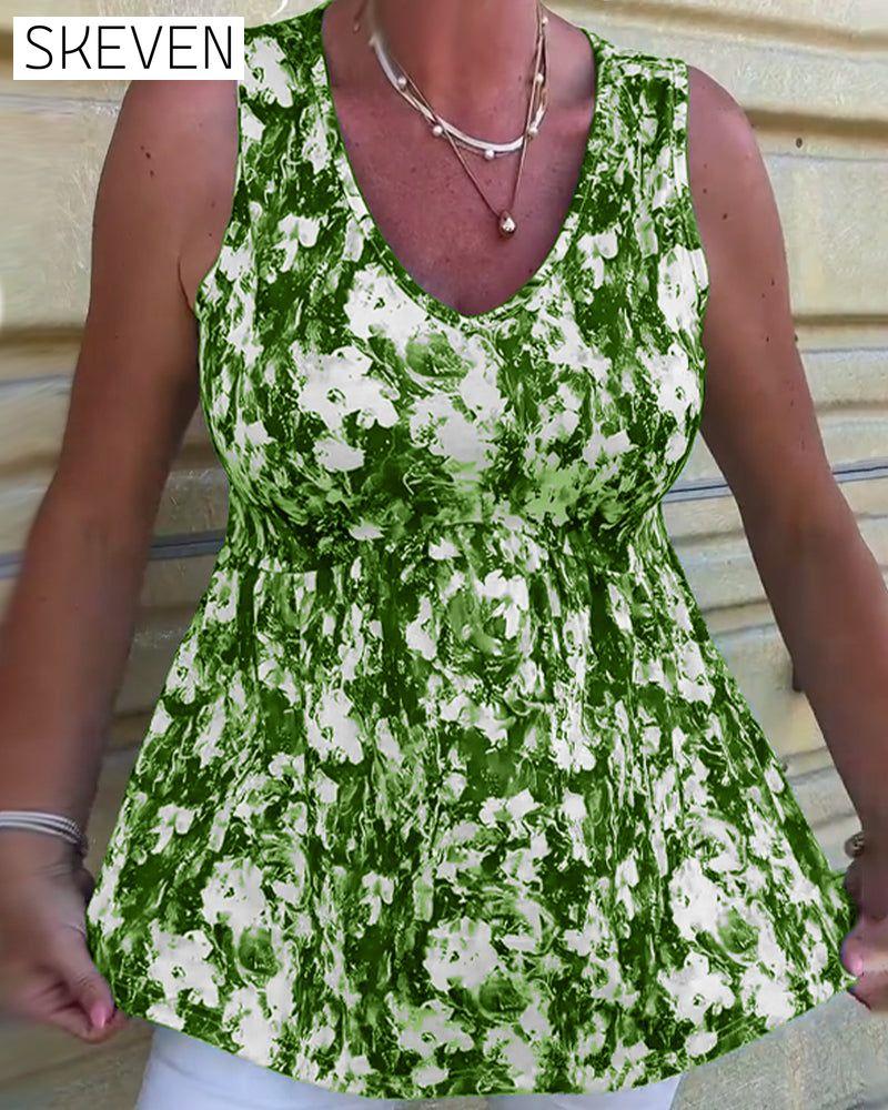 Sexy Printed Sleeveless Tank Top