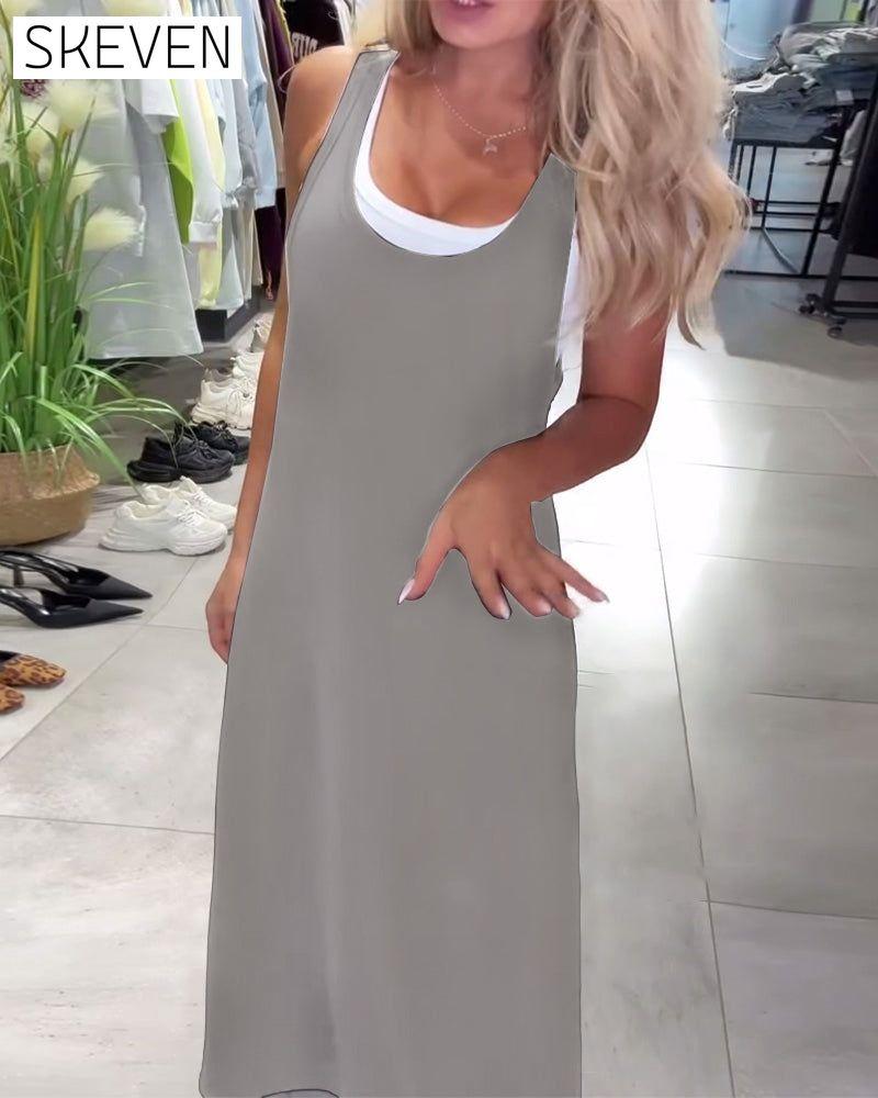 Slimming Suspender Casual Dress