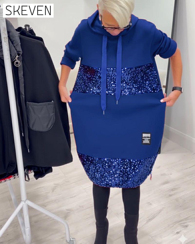 Hooded Fashion Patchwork Dress