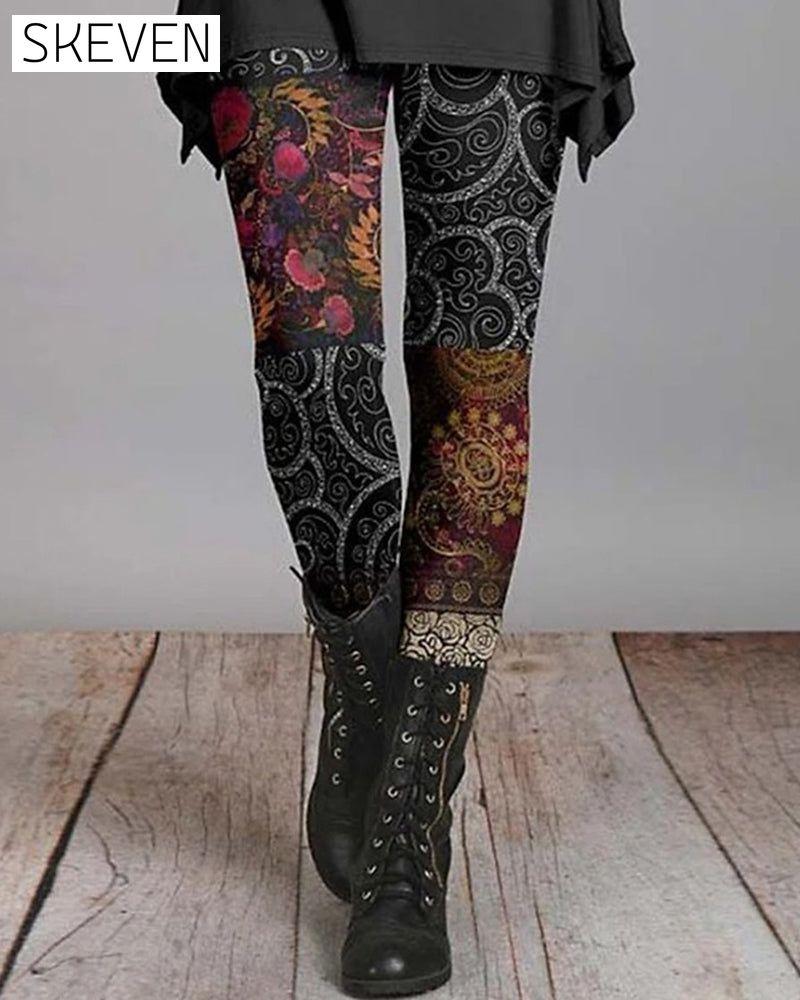 Leggings rétro style ethnique