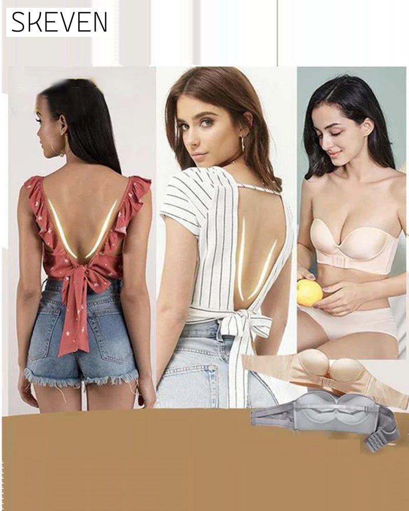 Soutien-gorge sans bretelles avec boucle sur le devant