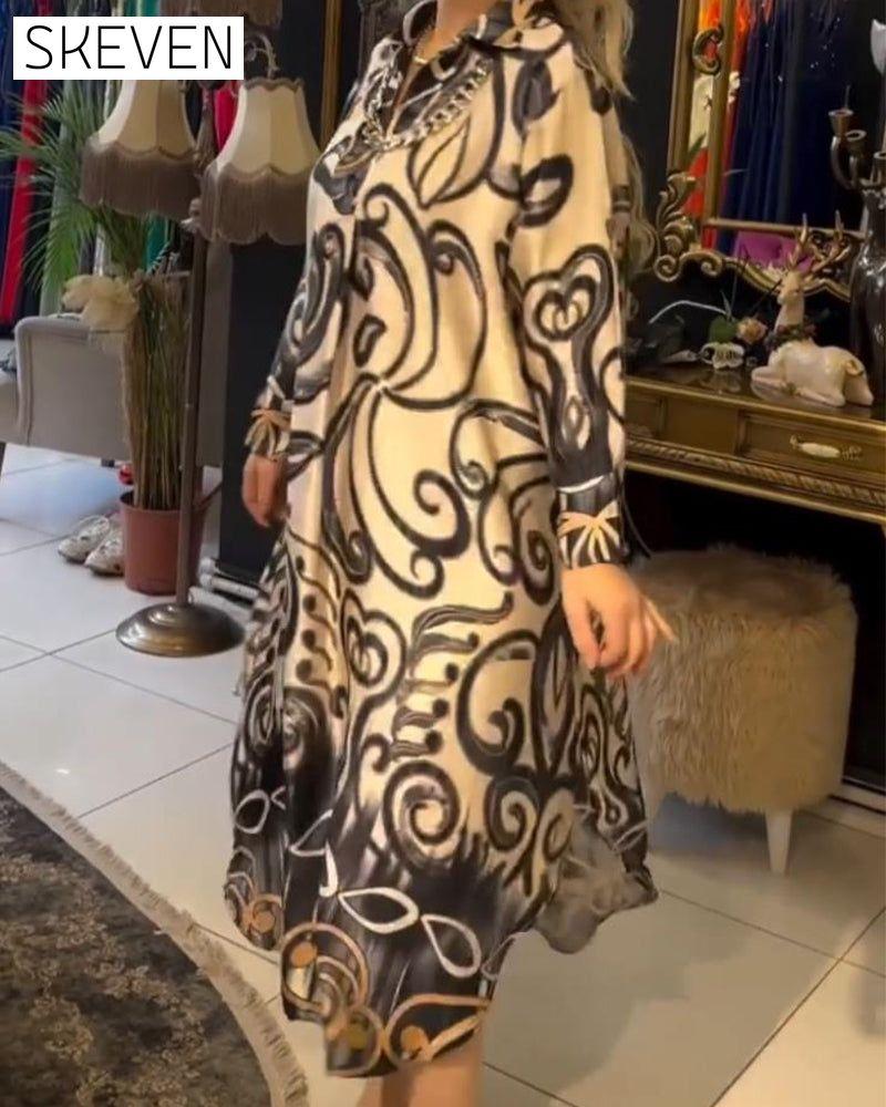 robe imprimée ample et élégante