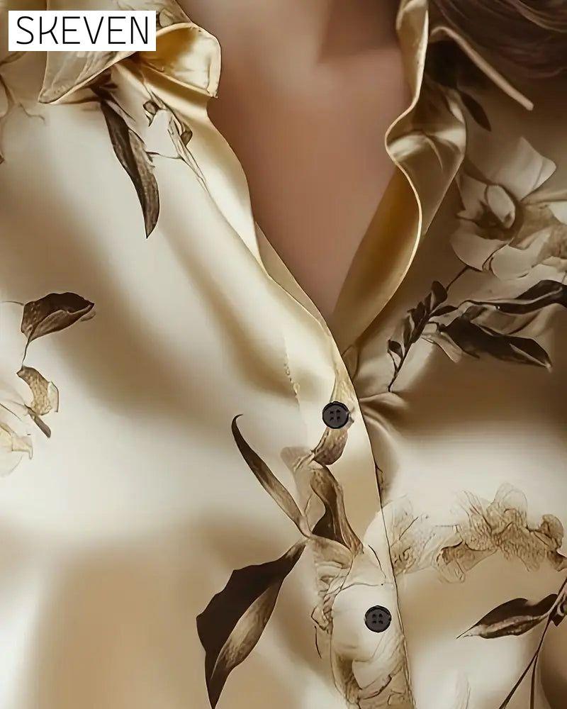 Hemd im Retro-Stil mit Blumenmuster