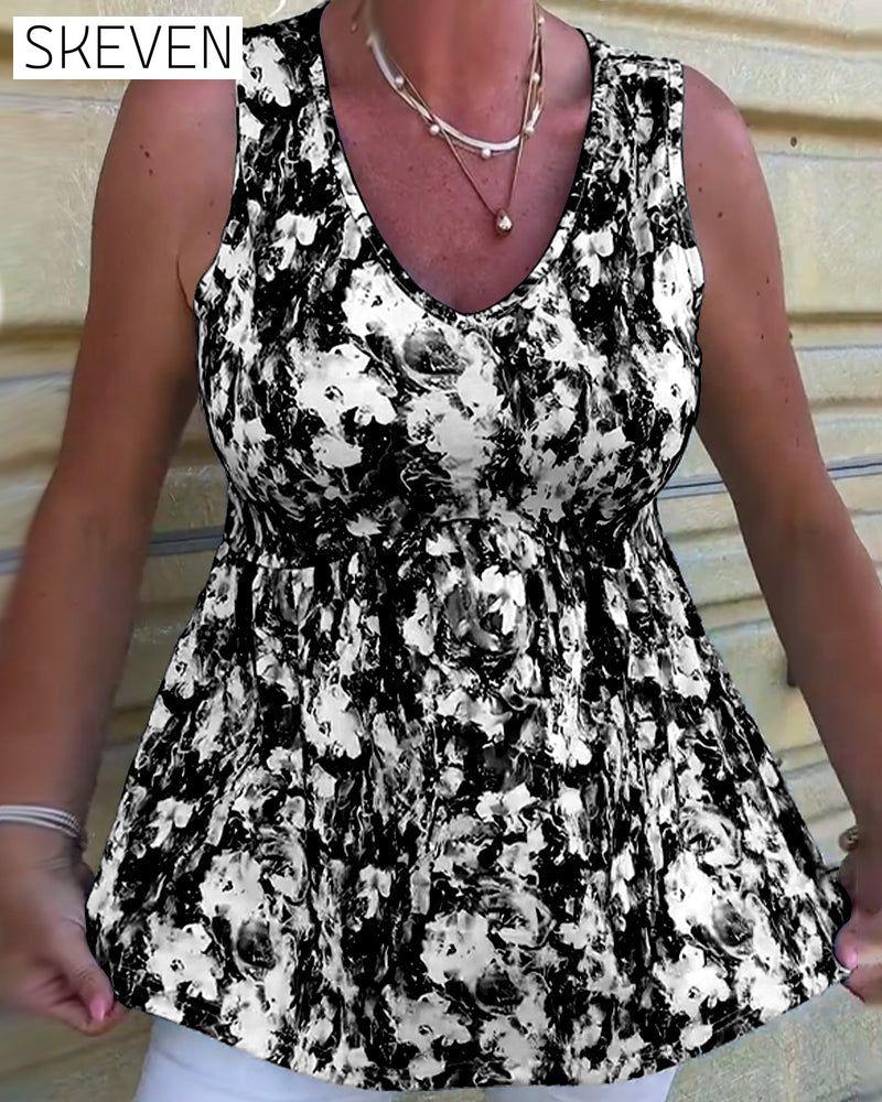 Sexy Printed Sleeveless Tank Top