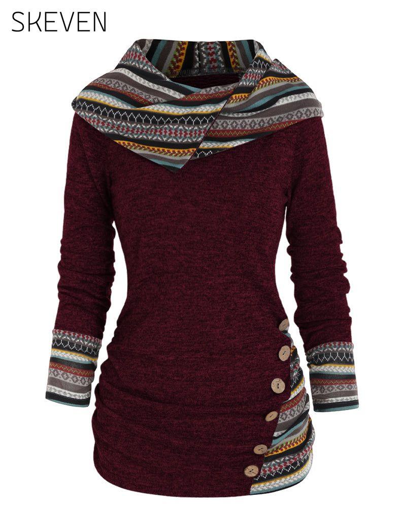 Lässiger Hoodie in Kontrastfarbe