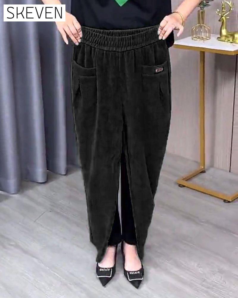 Solid Color Stretch Skinny Pants