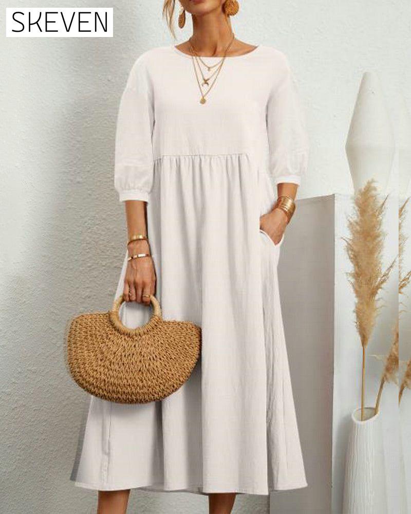 robe en coton et lin
