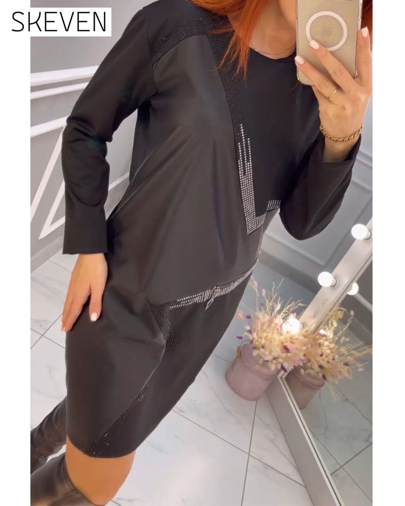 Künstlerisches Farbblockkleid