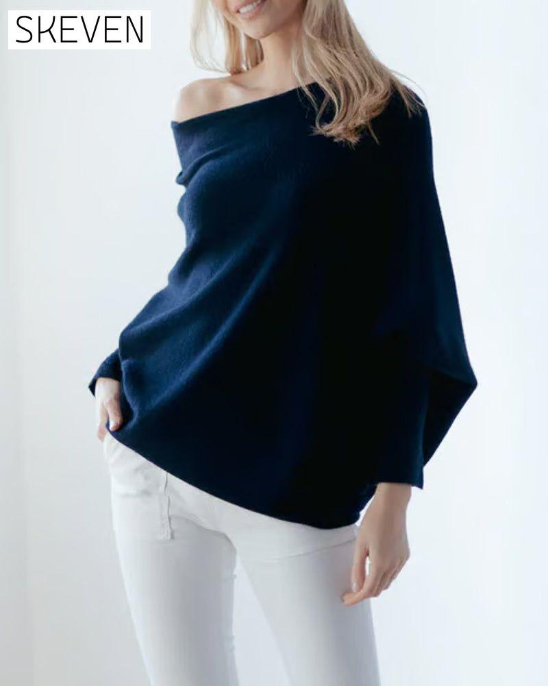 Innovative Asymmetric Draped Knitwear Apparel