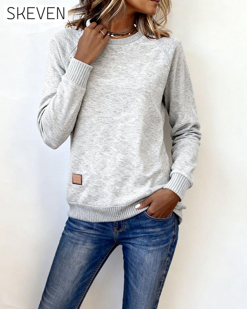 Modisches Freizeit-Sweatshirt mit Rundhalsausschnitt