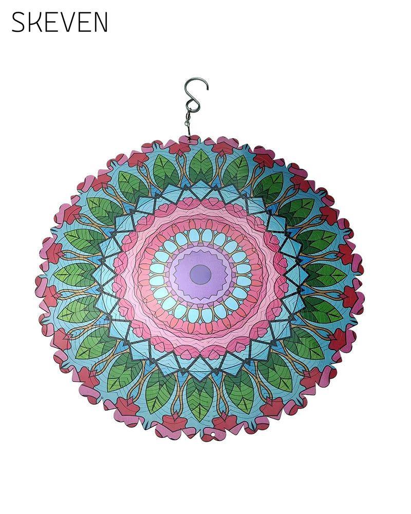 Buntes, sich im Wind drehendes 3D-Mandala