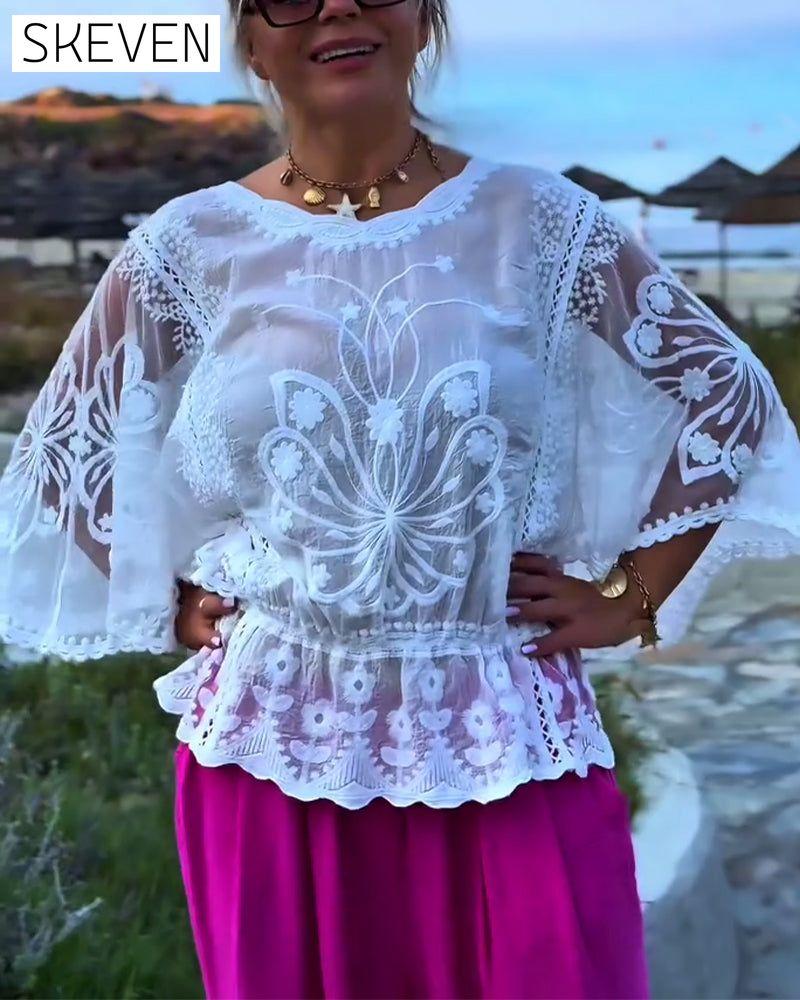 Blouse tendance unie