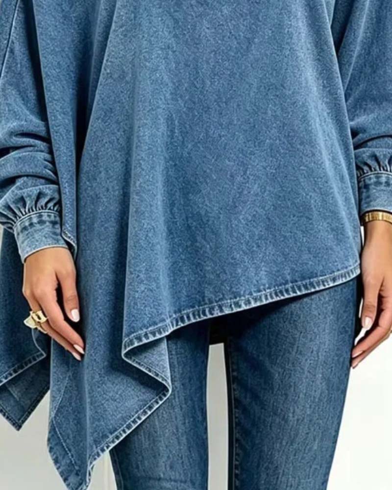 Off-Shoulder Irregular Casual Blouse