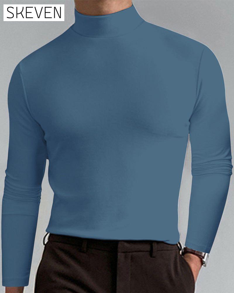 Herren-Langarmshirt mit schmalem Ausschnitt