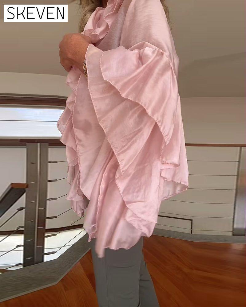 Fashionable Ruffled Blouse