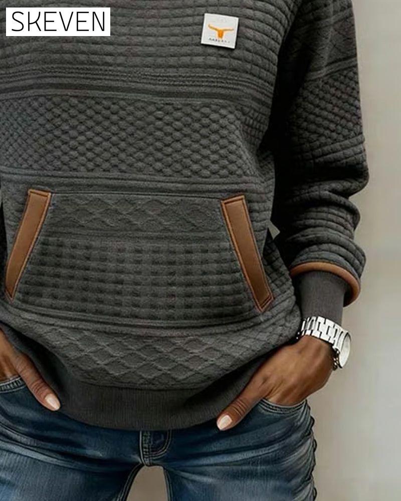 Sweatshirt mit Rundhalsausschnitt und Farbblockdesign