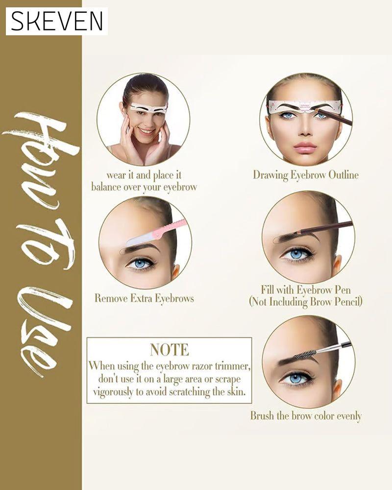 Reusable Eyebrow Stencil Shaper Kit