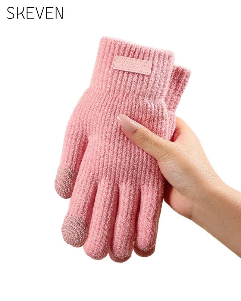 Warme Thermostrickhandschuhe für Touchscreens