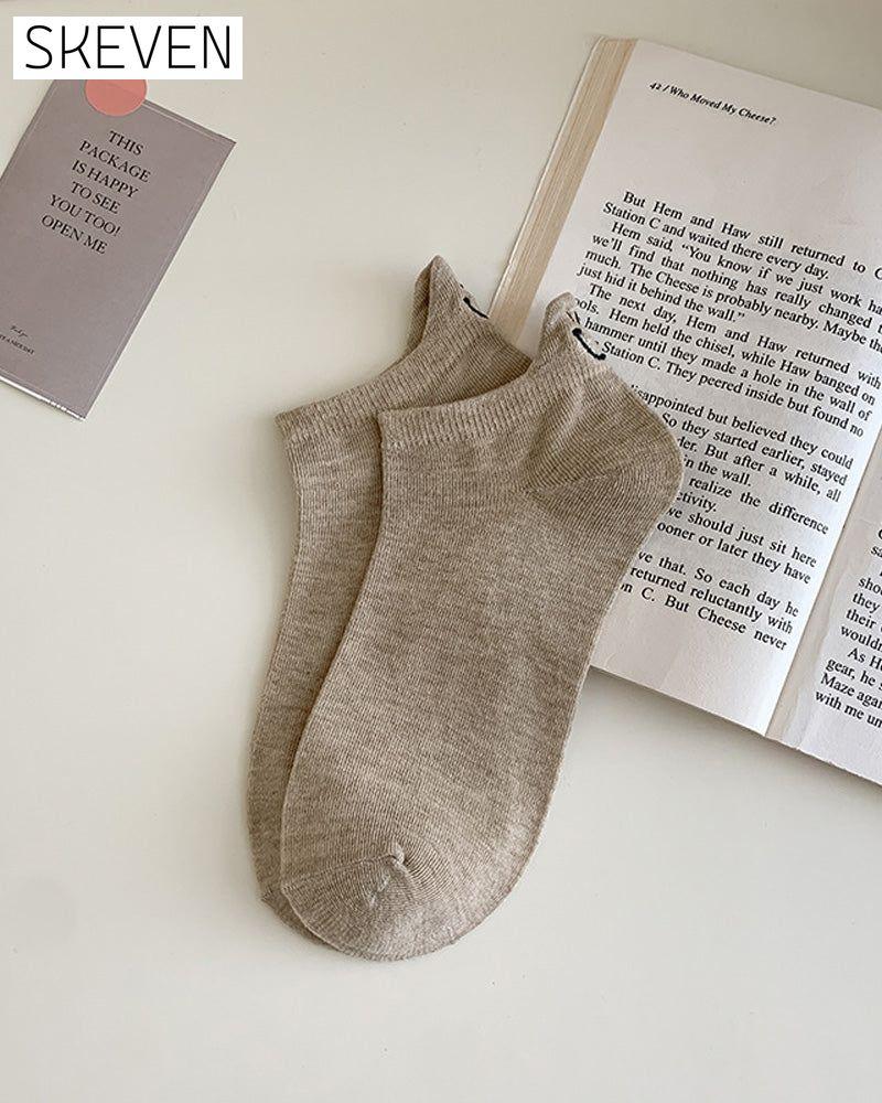 💖 Cute Face Ankle Socks – Bring Joy to Your Every Step