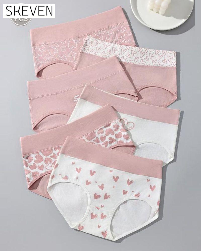 Damen-Slip mit niedlichem Liebesmuster, weich und atmungsaktiv