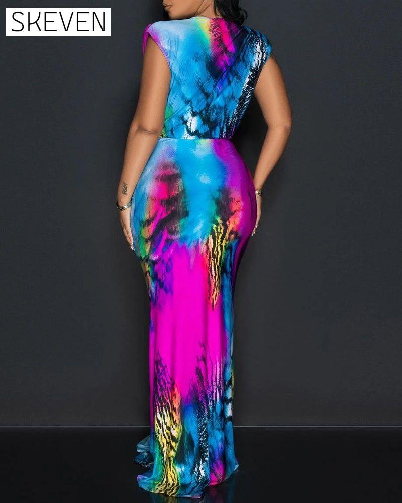 robe sans manches cintrée à la taille